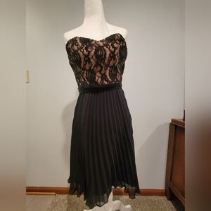 HONESTEE:| Strapless Lace Dress.BLK.Women’s:SM.